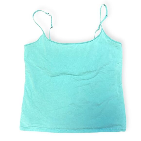 VICTORIA’S SECRET Women’s Aqua Blue Adjustable Strap Tank Top Size Large - Picture 1 of 5